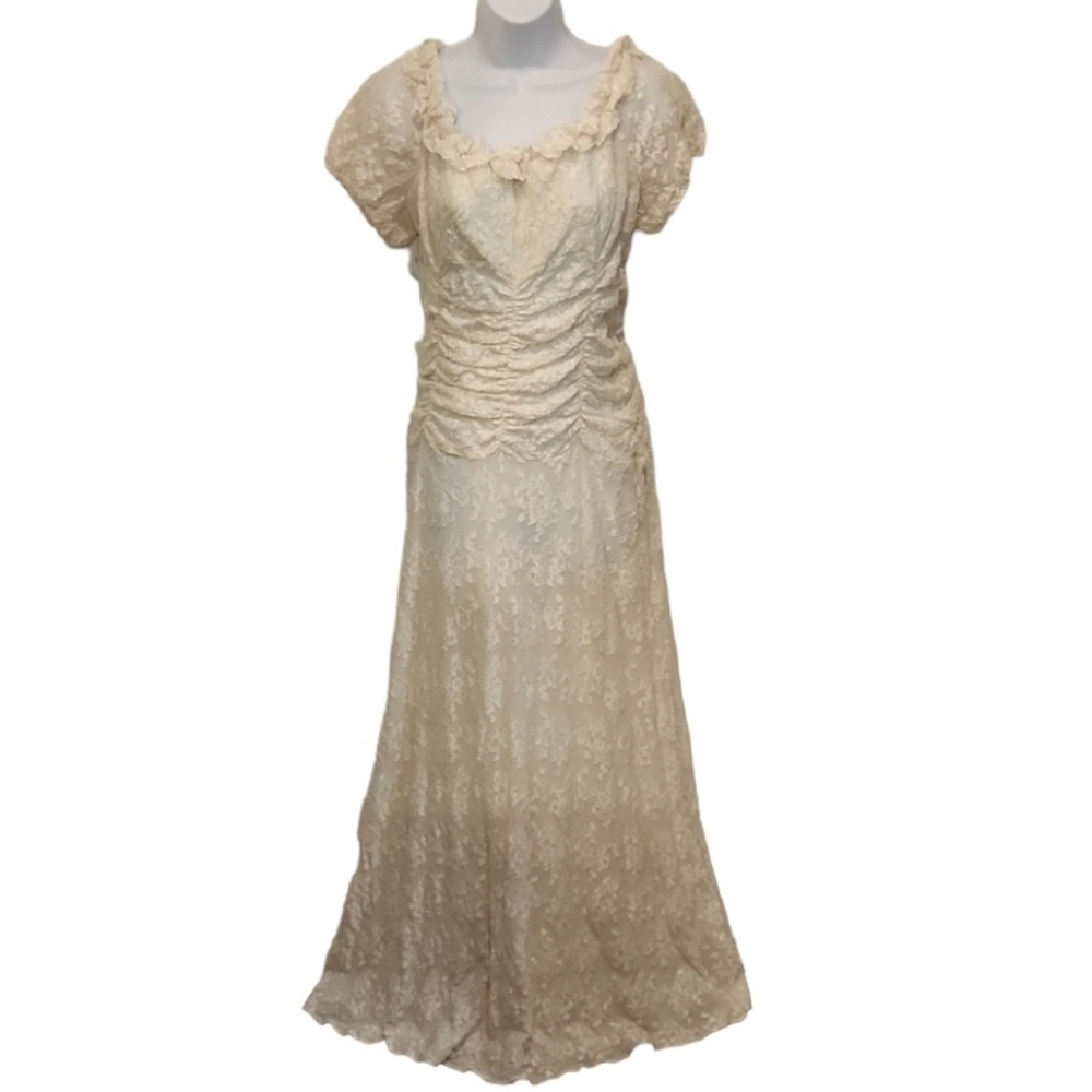 MARRIKA Nakk Lace Prairie Wedding Summer Beach Dress NWOT